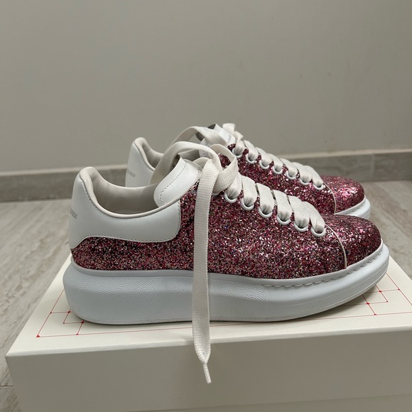 Alexander McQueen Glitter pink sneakers— worn twice! - Picture 9 of 12